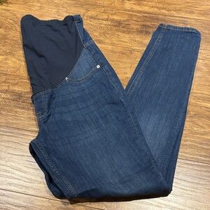 H&M Blue Maternity denim stretchy jeans size L